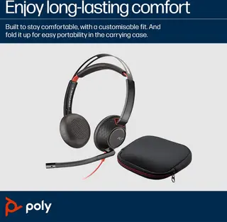Hoofdtelefoon met microfoon Poly Blackwire 5220