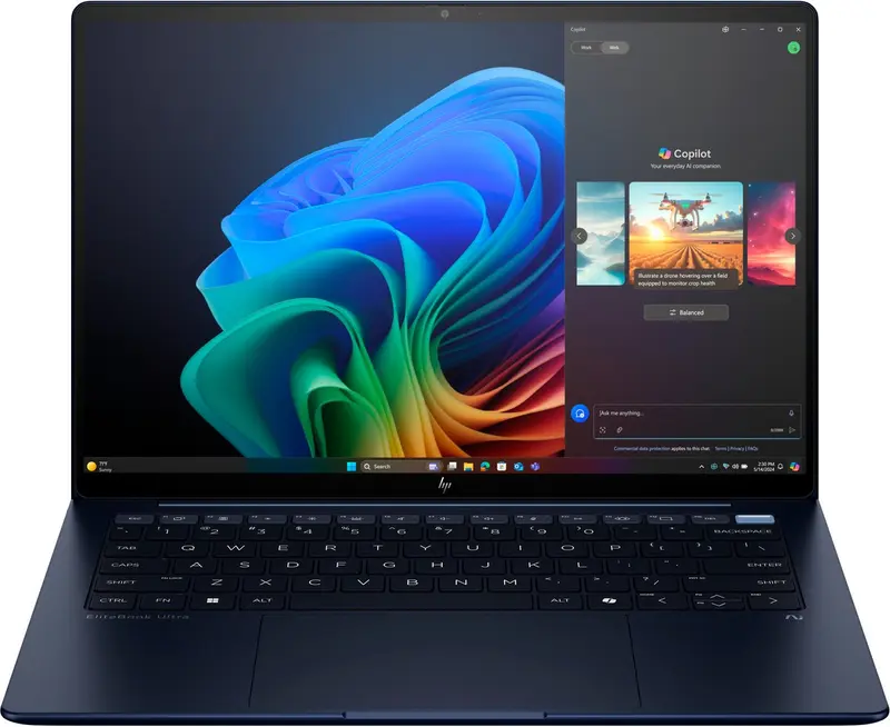 HP EliteBook Ultra G1i 14 inch Notebook Next Gen AI PC Wolf Pro Security Edition Copilot+ PC Intel Core Ultra 7 258V Laptop 35,6 cm (14") 2.8K 32 GB LPDDR5x-SDRAM 2 TB SSD Wi-Fi 7 (802.11be) Windows 11 Pro Blauw