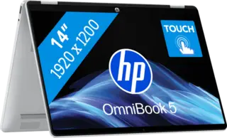 HP OmniBook 5 Flip 2025 - Intel Core 3 100U - 14 inch - 8 GB / 512 GB - Zilver
