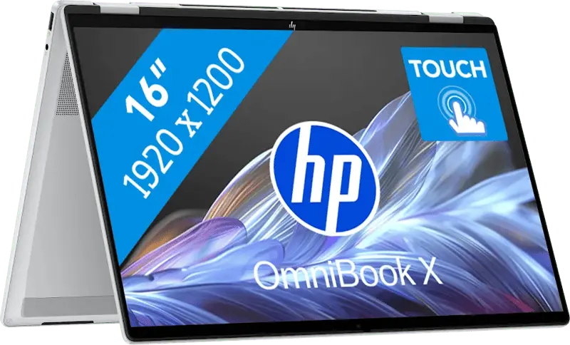 HP OmniBook X Flip 2025 - Intel Core Ultra 7 256V - 16 inch - 16 GB / 1 TB - Zilver