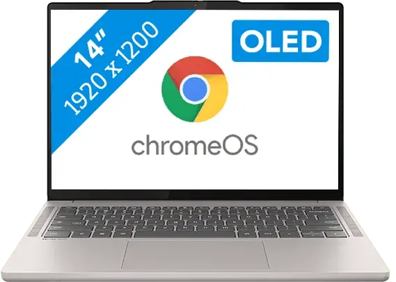 Lenovo Chromebook Plus 2025 - MediaTek 910 - 14 inch - 12 GB / 128 GB - Grijs
