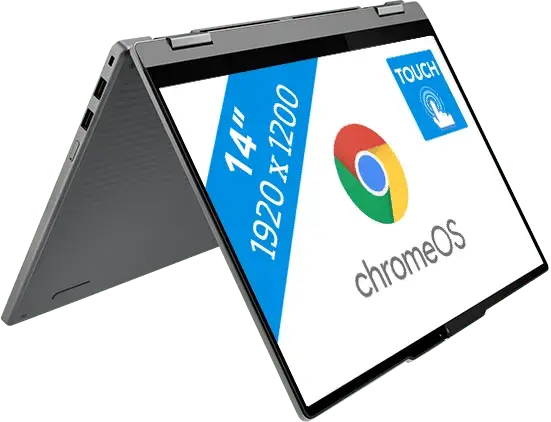 Lenovo Chromebook 2-in-1 2025 - Intel N N150 - 14 inch - 4 GB / 128 GB - Grijs