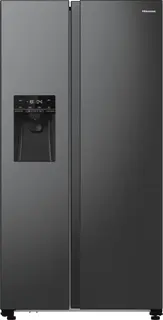 Hisense RS5P535NTFE - Amerikaanse koelkast - No-Frost - 178 cm hoog - 566 liter - Energielabel E - Invriesvermogen 12 kg/24u - Geluidsniveau 39 dB - LED Display - SuperCool - FastFreeze - Deuralarm - Interverter Compressor