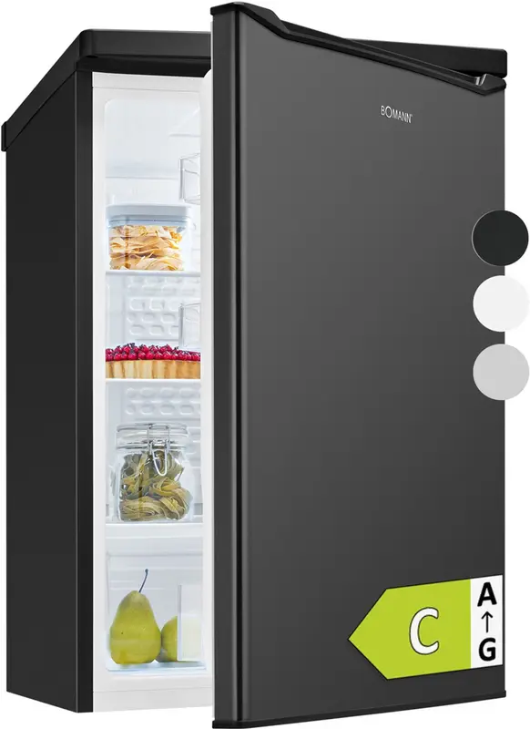 Bomann VS 7258 Koelkast zonder Vriesvak - 126 Liter - Energieklasse C - Inverter Compressor - Dark Inox Look
