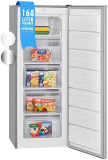 Bomann GS 7340 Vrieskast - 168 Liter - 4 Sterren - 40 dB - Inox Look