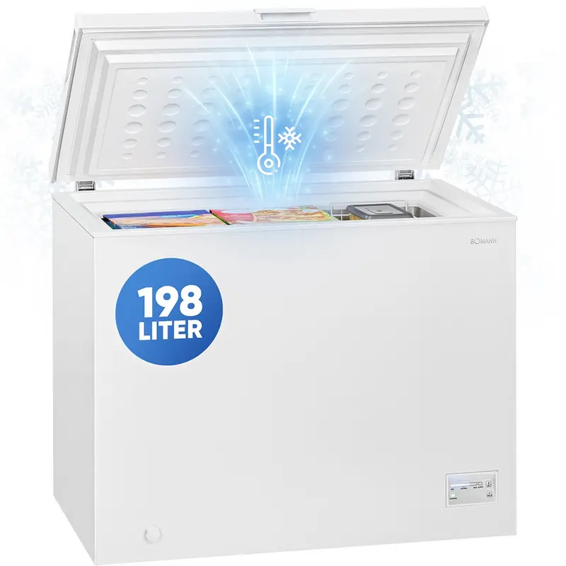 Bomann GT 7356 Wit - Vrieskist - 198 Liter - 4 Sterren - LED Verlichting