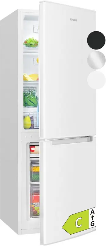 Bomann KG 7359 – Koel- vriescombinatie – 173 Liter – 143 cm hoog – Wit - Energiezuinig klasse C