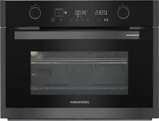 Grundig GEKW19400DX compacte oven met magnetronfuncties 45 cm, EEK A