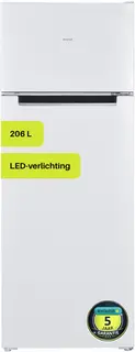 Exquisit KGC270-45-040EW - Koel-vriescombinatie - 4* Vriesgedeelte - 5 Jaar Garantie - 206 Liter - 40dB - Wit