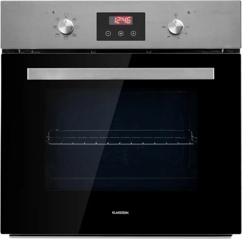 Klarstein Kalahari Inbouwoven - Elektrisch, 66 liter volume, Energie-efficiëntie A, 59,5cm, Temperatuurbereik: 50-250 °C, 7 functies, 5 inschuifhoogtes, Kinderslot, Autark, zwart