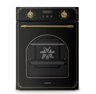 Klarstein Inbouwoven Elizabeth Slim - 45 cm, 49 liter, 9 functies, stoomreiniging, digitale timer, zwart glas, energieklasse A, inbouwoven - 9 Functies - voor Keuken - Inbouw Bakoven - Built-in Oven - Bakoven Inbouw