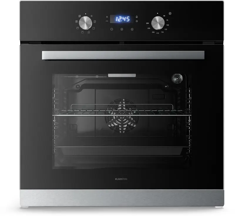 Klarstein Verosteel Inbouwoven 60 cm – 67 L elektrische oven, 8 kookmodi, energieklasse A, rvs & glas, timer, bakplaat