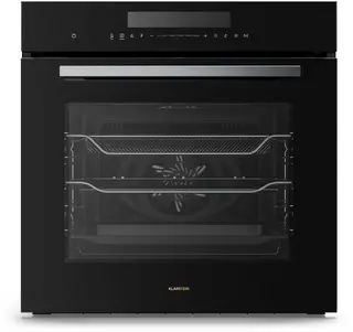 Klarstein Airfryer Airjet inbouwoven - 72 liter elektrische oven met -modus, 13 kookfuncties, touchbediening, geëmailleerde binnenkant, A++ energieklasse, driedubbele beglazing, geïntegreerde enkele oven, zwart - voor Keuken