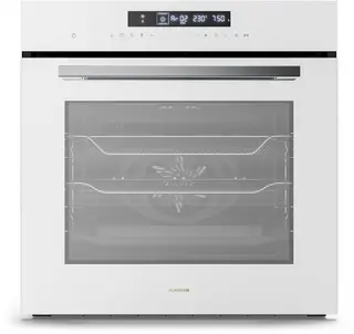 Klarstein Airfryer Airjet inbouwoven - 72 liter elektrische oven met -modus, 13 kookfuncties, touchbediening, geëmailleerde binnenkant, A++ energieklasse, driedubbele beglazing, geïntegreerde enkele oven, wit - voor Keuken