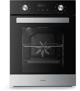 Klarstein Inbouwoven Verosteel 49 liter elektrische oven, 8 standen, energieklasse A, roestvrij staal en zwart glas, makkelijk schoon te maken, timer, dubbel glas, geïntegreerde enkele oven - voor Keuken - RVS - Inbouw Bakoven
