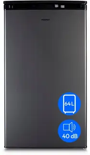 MEDION Gefrierschrank (64 Liter, 85cm hoch, 3 transparente Schubladen, Türanschlag wechselbar, MD37688) grau
