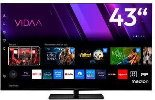 MEDION 107 cm (43 inch) TV (Smart-TV, Dolby Vision HDR, VIDAA Store, Netflix, Prime Video, Disney+, DAZN, Paramount+, HbbTV, PVR, Bluetooth), MD