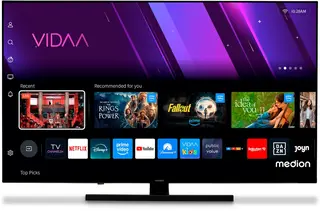 MEDION 108 cm (43 inch) QLED-tv (smart-tv, Dolby Vision HDR, VIDAA Store, Netflix, Prime Video, Disney+, DAZN, Paramount+, DTS X, Dolby Atmos, PVR, Bluetooth, MD 843600)