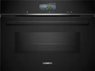Siemens CM736G1B1 - iQ700 - Compacte Inbouw bakoven met magnetron - 60 cm x 45 cm - Air Fry-functie: voor perfect en gezonde gefrituurde gerechten - Home Connect - Eenvoudige reiniging