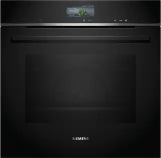 Siemens HS736G1B1 - iQ700 - Inbouwoven met stoom - 60 cm x 60 cm - 4D Hetelucht - Air Fry-functie: voor perfect en gezonde gefrituurde gerechten - Zwart - Home Connect