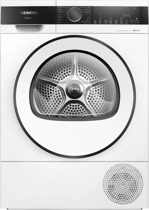 Siemens WQ35G2DMFG - iQ500 - Warmtepompdroger - 8 kg - Zeer stil - Blijvend energiezuinig met de zelfreinigende condensor - NL/FR Display