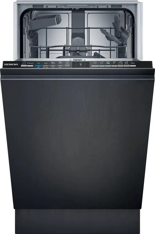 Siemens SR61HX16KE - iQ100 - Vaatwasser- Inbouwvaatwasser - 45 cm - Smal model - Energielabel E - Home Connect - varioSpeed Plus: je vaat tot wel drie keer zo snel schoon -infoLight