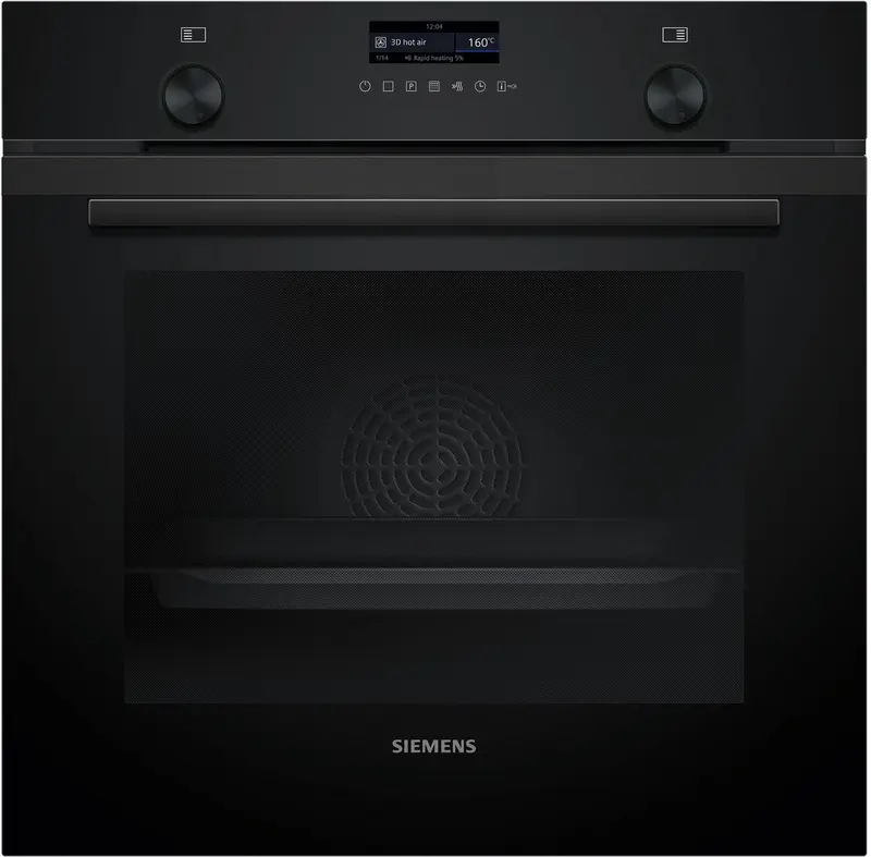 Siemens HB279GBB3 - iQ500 - Inbouwoven - 60 x 60 cm - Zwart - Energielabel A - Air Fry-functie met bakplaat: gezondere manier om te snacken - eenvoudige reiniging met pyrolytische zelfreiniging