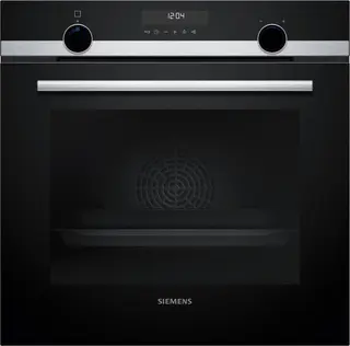 Siemens HB578GES7 - iQ500 - Inbouwoven - 60 cm x 60 cm - 71 l - Eenvoudig te reinigen met pyrolytische zelfreiniging - Home Connect - 3D hetelucht: gelijkmatige warmteverdeling -Inox