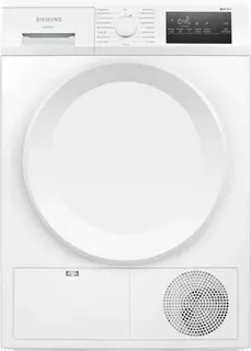 Siemens iQ300 WT43H004, Vrijstaand, Voorlader, Condensatie, Wit, Draaiknop, Touch, Rechts