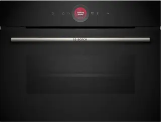 Bosch CBG7741B1 - Serie 8 - Compacte oven - 60 cm x 45 cm - Air Fry-functie: voor perfect en gezonde gefrituurde gerechten - Eenvoudig te reinigen met pyrolytische zelfreiniging - Home Connect