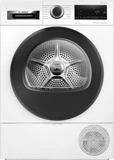 BOSCH WQG233DKPL - Wasdroger - 8 kg Vulgewicht - 64 dB - Wit - Warmtepompdroger - Voorlader - Poolstalig display