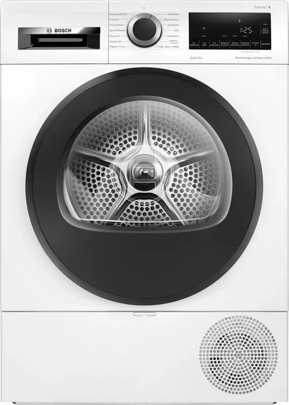 BOSCH WQG233DKPL - Wasdroger - 8 kg Vulgewicht - 64 dB - Wit - Warmtepompdroger - Voorlader - Poolstalig display