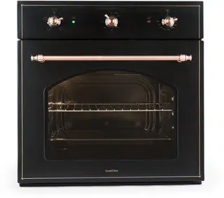 Klarstein Inbouwoven Vilhelmine Elektrobackofen, 59 Liter volume, vintage design, 4 bedrijfsfuncties, boven onderwarmte, gaartijd Timer, rvs, zwart kupfer - 59 cm - voor Keuken - Energiezuinig - Inbouw Bakoven - Built-in Oven