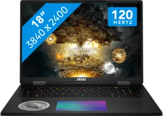 MSI Titan 18 HX - Intel Core Ultra 9 285HX - GeForce RTX 5090 - 18 inch - 96 GB / 6 TB - Zwart