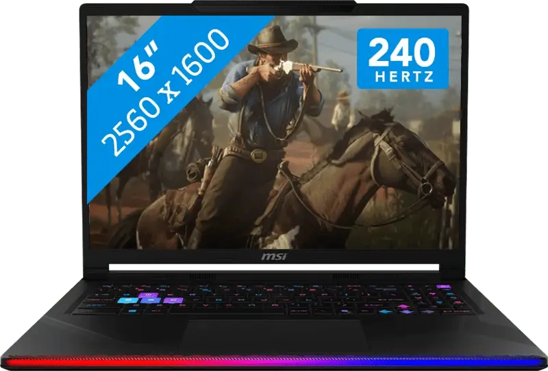 MSI Raider 16 Max HX - Intel Core Ultra 9 290HX - GeForce RTX 5080 - 16 inch - 32 GB / 2 TB - Zwart