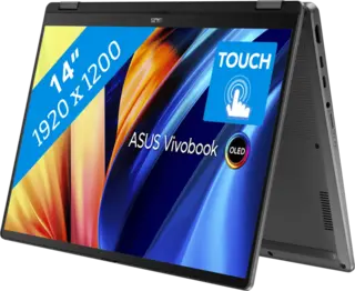 ASUS Vivobook 14 Flip OLED 2025 - Intel Core Ultra 7 256V - 14 inch - 16 GB / 512 GB - Grijs