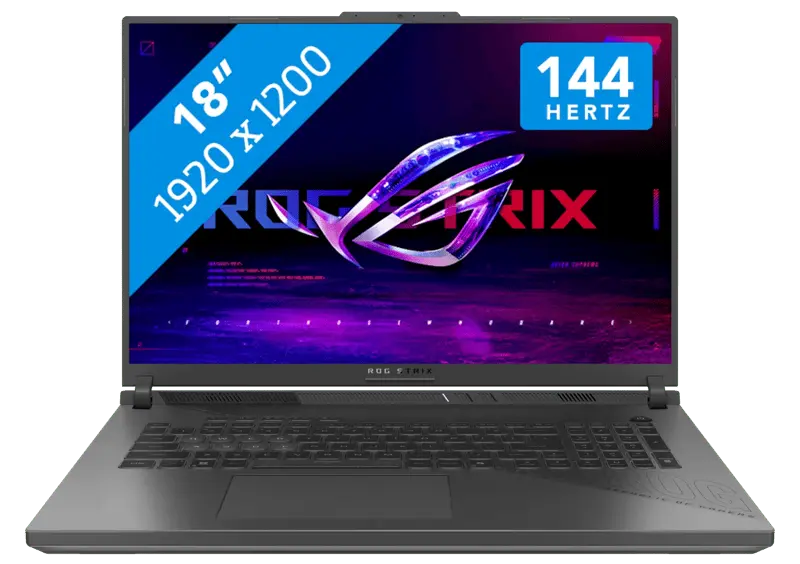 ASUS ROG Strix G18 2025 - AMD Ryzen 9 8940HX - GeForce RTX 5060 - 18 inch - 16 GB / 1 TB - Grijs