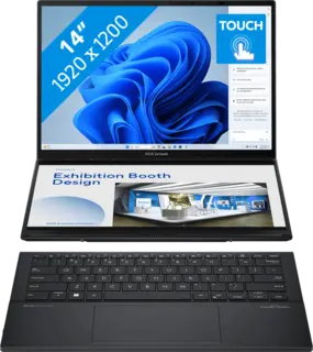 ASUS Zenbook Duo OLED 2024 - Intel Core Ultra 7 255H - 14 inch - 32 GB / 1 TB - Grijs
