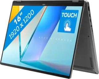 ASUS Vivobook 16 Flip OLED 2025 - Intel Core Ultra 7 258V - 16 inch - 32 GB / 1 TB - Zwart