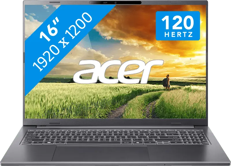 Acer Aspire 16 AI OLED 2025 - Intel Core Ultra 7 256V - 16 inch - 16 GB / 1 TB - Grijs
