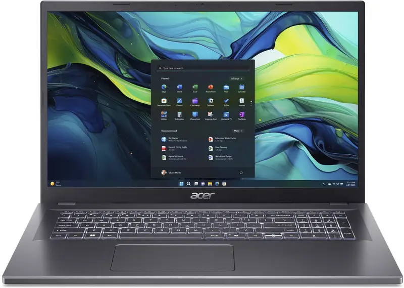 Acer Aspire 17 A17-51M-5367 - Laptop - 17 inch - Core 5 - 16GB - 1TB SSD - Verlicht toetsenbord - Grijs