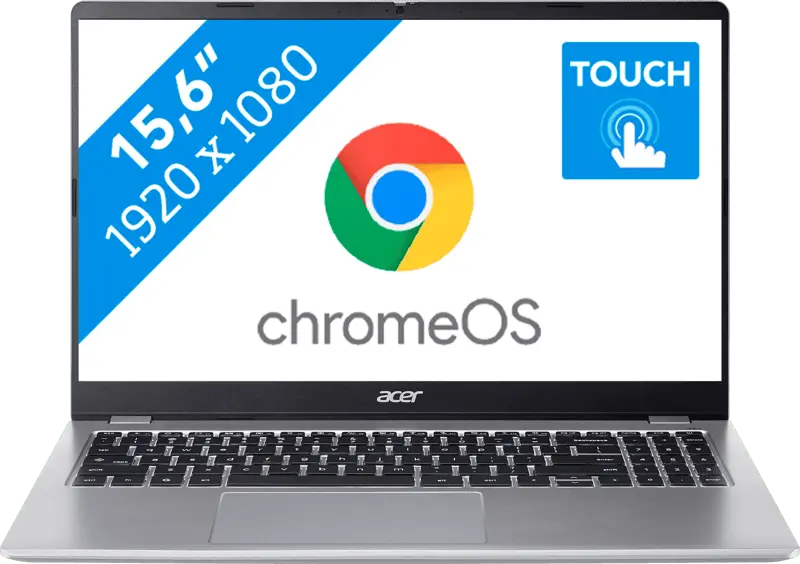 Acer Chromebook 315 2025 - Intel N N50 - 15,6 inch - 8 GB / 128 GB - Zilver