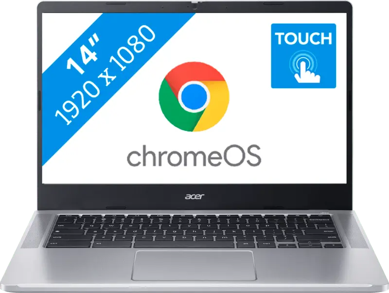 Acer Chromebook 314 2024 - Intel Core i3-N305 - 14 inch - 8 GB / 128 GB - Zilver