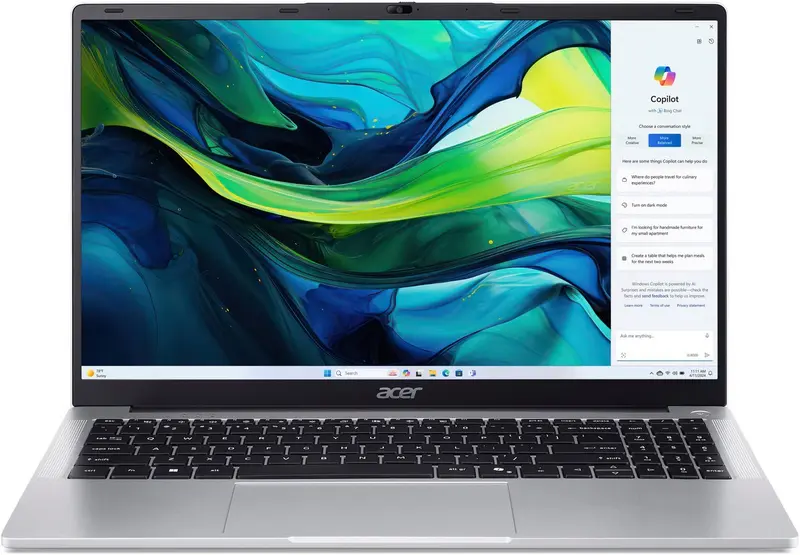 Acer Aspire AL15-32P-C4PJ - Laptop - 15 inch - N4500 - 8GB - 128GB SSD - Zilver - incl 1 jaar Microsoft Personal 365