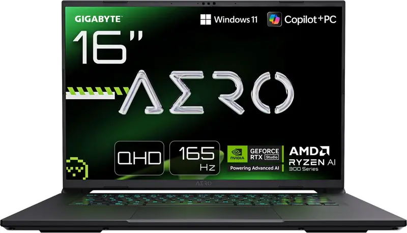 Gigabyte Aero X16 2025 - AMD Ryzen AI 7 350 - GeForce RTX 5060 - 16 inch - 32 GB / 1 TB - Grijs