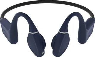Creative Outlier Free Pro+ Bone-conduction-IPX8-sport hoofdtelefoon met Bluetooth 5.3, verstelbare conducties, geintegreerde 8 GB MP3-speler, tot 10 uur batterijduur, geintegreerde microfoon,waterdicht (blauw en zwart)