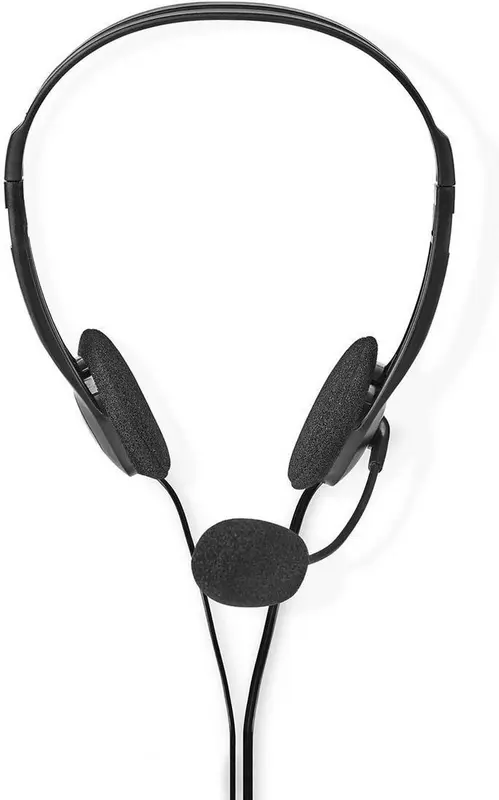 Nedis PC-Headset - On-Ear - Stereo - 2x 3.5 mm - Opvouwbare microfoon - Zwart