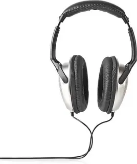 Nedis Bedrade Over-ear Koptelefoon - 3,5 mm - Kabellengte: 6.00 m - Volumebediening - Zilver / Zwart