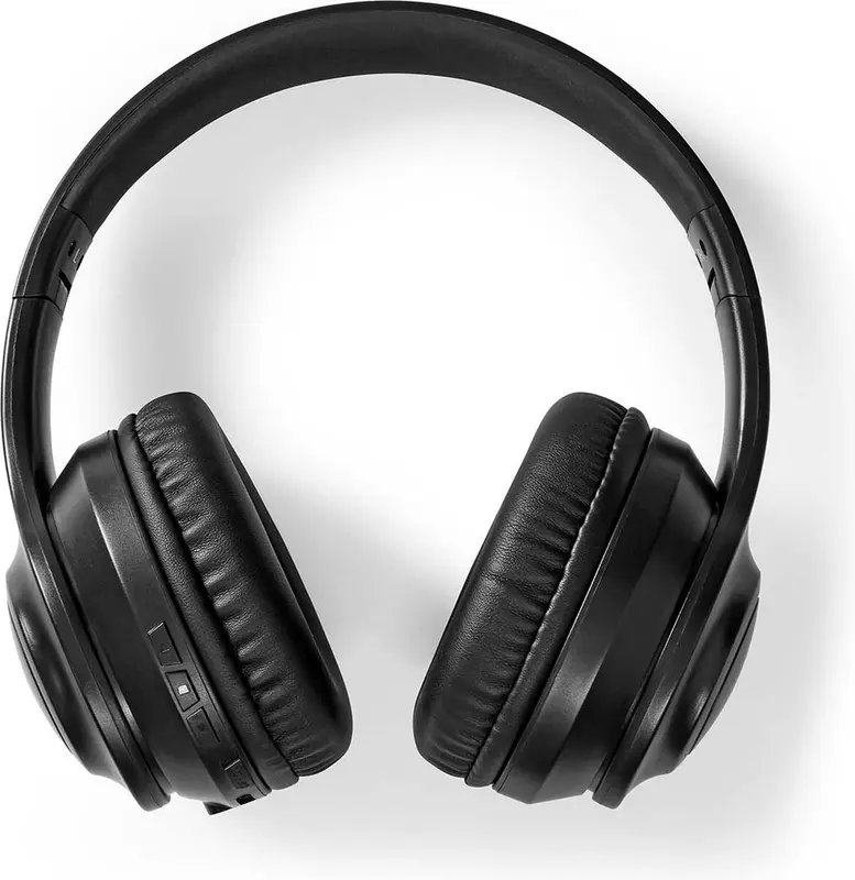 Nedis Draadloze Over-ear Koptelefoon - Maximale batterijduur: 16 uur - Ingebouwde microfoon - Drukbediening - Ondersteuning voor spraakbesturing - Volumebediening - Inclusief reiskoffer - Zwart