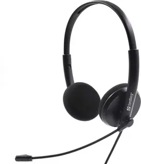Sandberg - 325-41 - hoofdtelefoon/headset - Bedraad - Hoofdband - Kantoor/callcenter - Zwart